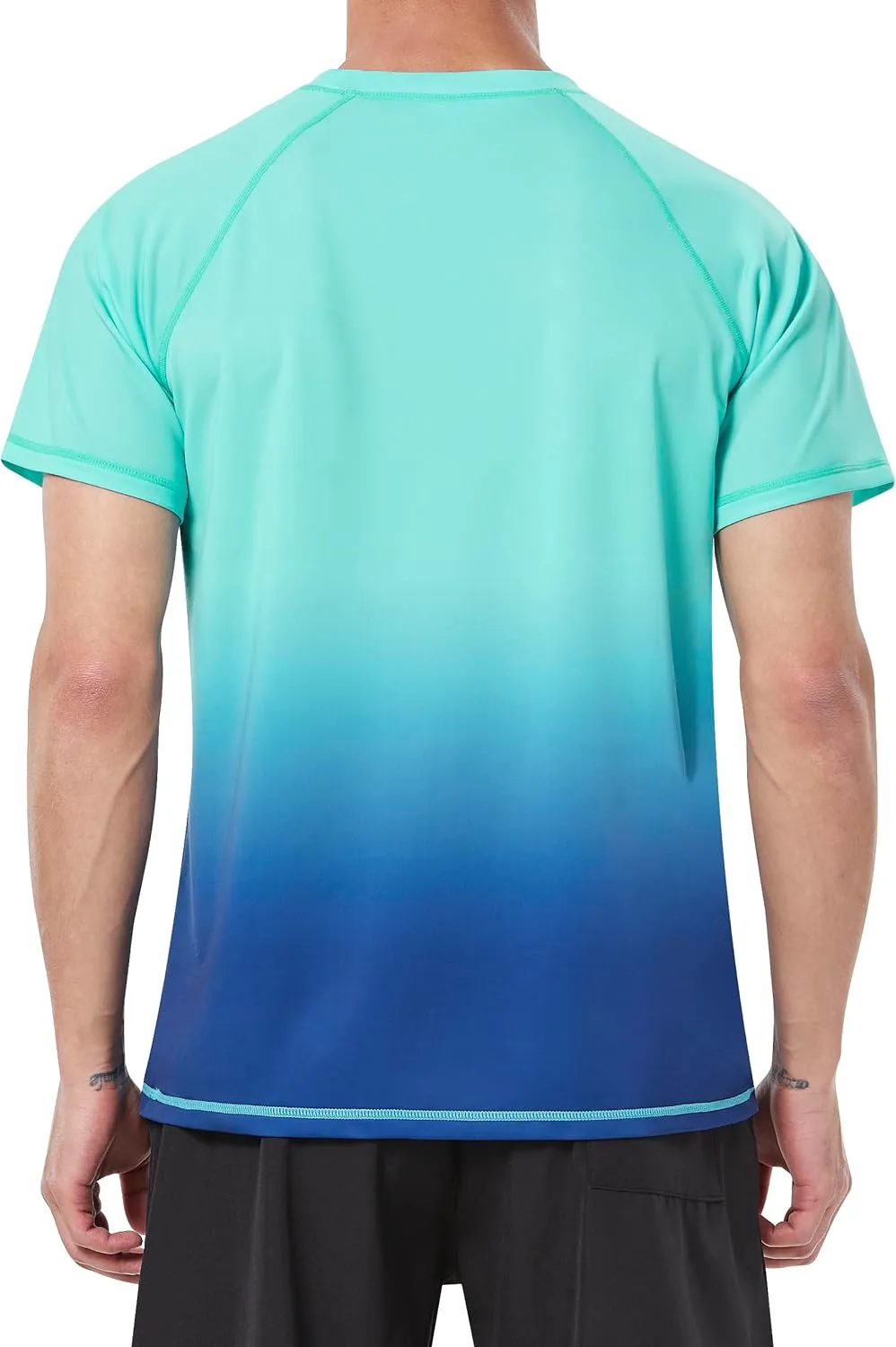 Men's Swim Shirts Rash Guard Short Sleeve UPF 50  UV Sun Protection SPF Shirt Quick Dry Swimming Fishing Water Beach T Shirts