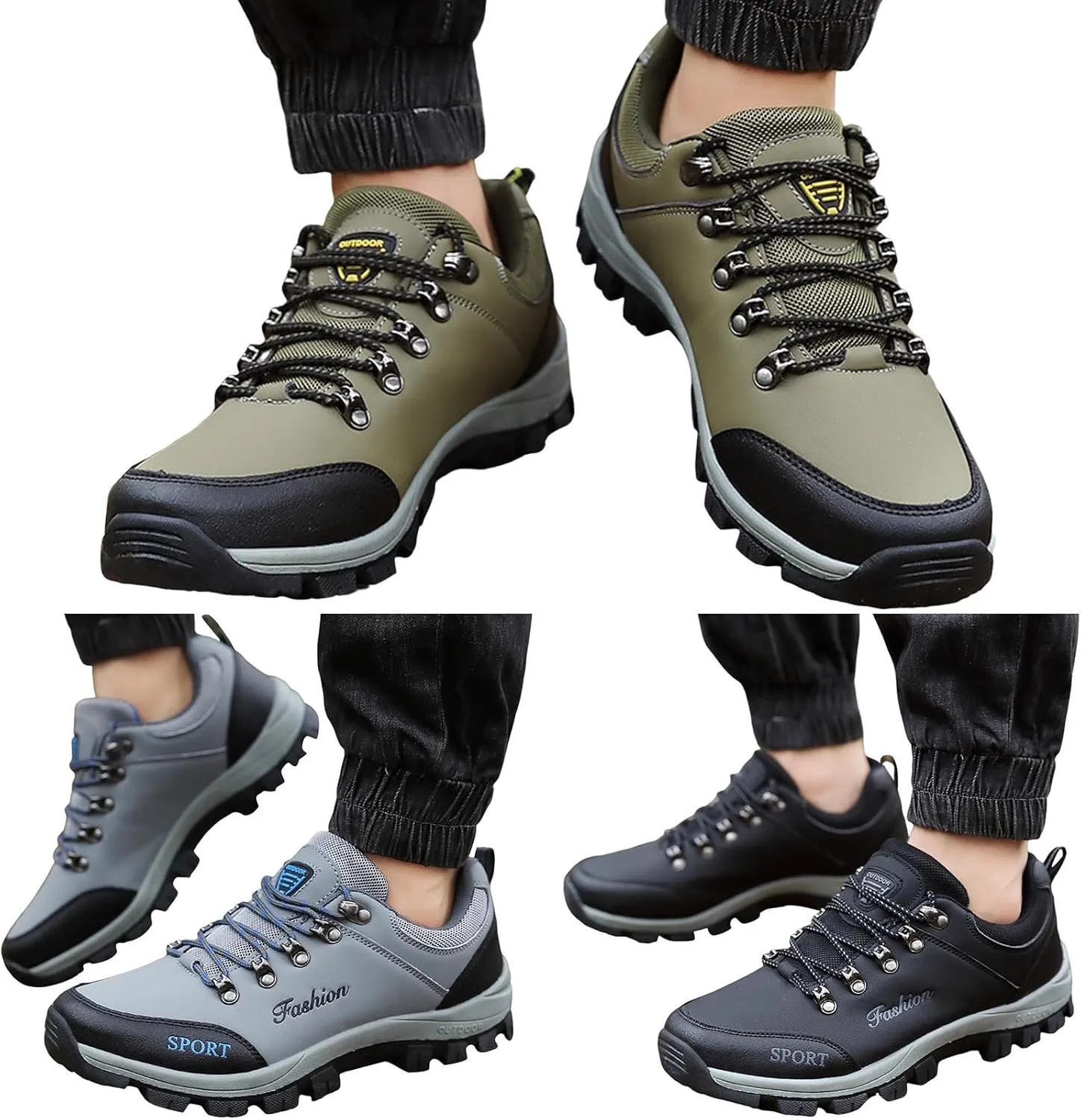 Men's Walking Sneakers Men Casual Shoes Fashionable New Pattern Simple and Rainproof Thick Sole Comfortable Lace Up Sports Hiking Shoes Athletic Sneaker Running Shoes