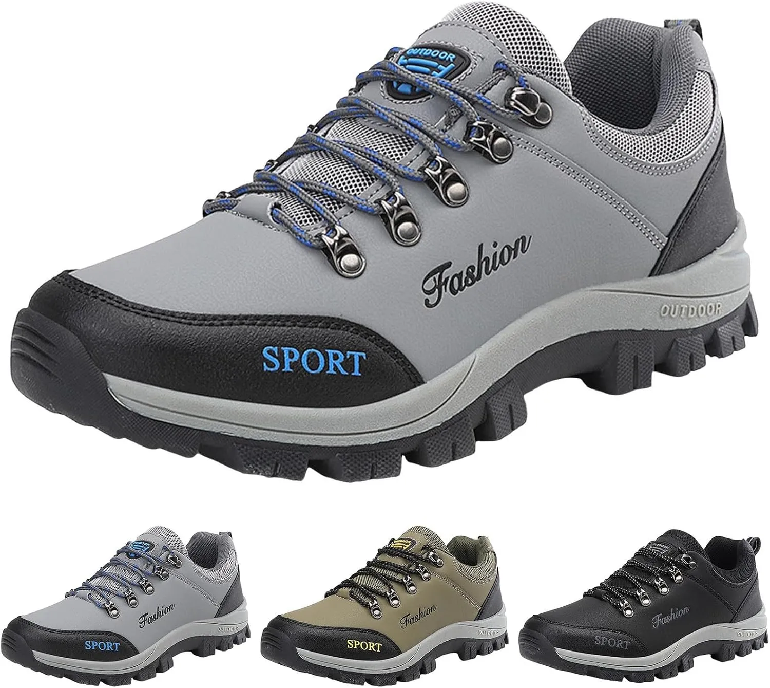 Men's Walking Sneakers Men Casual Shoes Fashionable New Pattern Simple and Rainproof Thick Sole Comfortable Lace Up Sports Hiking Shoes Athletic Sneaker Running Shoes