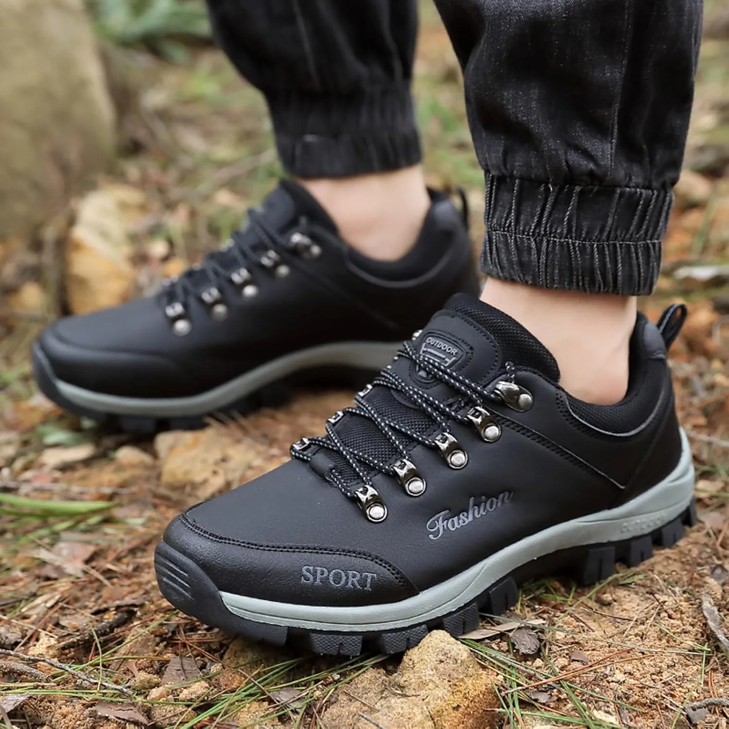 Men's Walking Sneakers Men Casual Shoes Fashionable New Pattern Simple and Rainproof Thick Sole Comfortable Lace Up Sports Hiking Shoes Athletic Sneaker Running Shoes