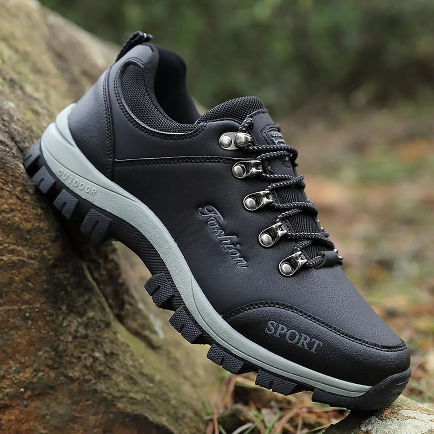 Men's Walking Sneakers Men Casual Shoes Fashionable New Pattern Simple and Rainproof Thick Sole Comfortable Lace Up Sports Hiking Shoes Athletic Sneaker Running Shoes