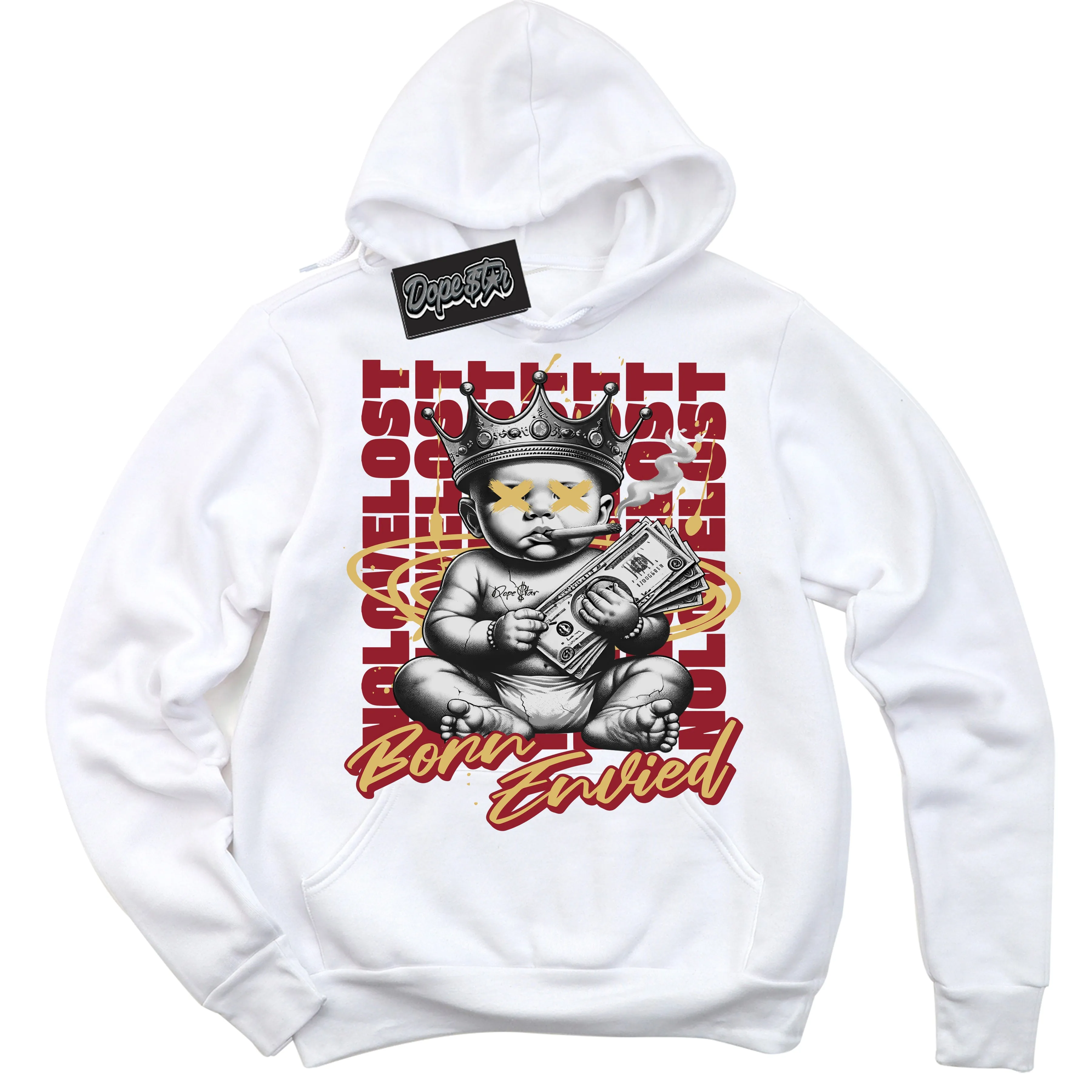 Method of Make Gym Red Metallic Gold 1s Sneaker Hoodie Born Envied Graphic