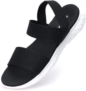 MGGMOKAY Womens Flat Sandals Fashion Soft Comfort Walking Sandals