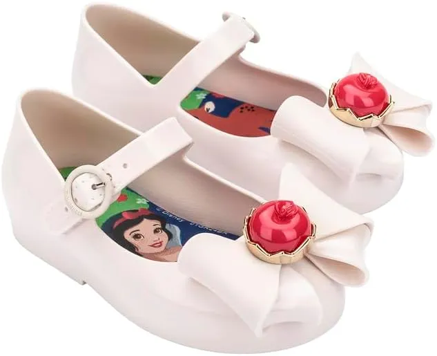 mini melissa Girl's Sweet Love   Disney Princess Mary Jane Jelly Flat for Toddlers & Babies - Jelly Shoes for Little Girls with Adjustable Strap & Side Buckle