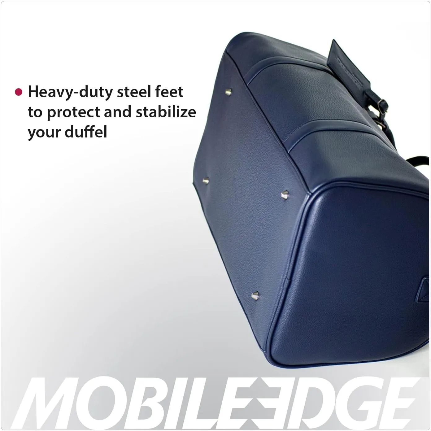 Mobile Edge Deluxe Travel Duffel Bag for Men and Women, Vegan Leather, Gym, Overnight, Weekender, Carry-On Size