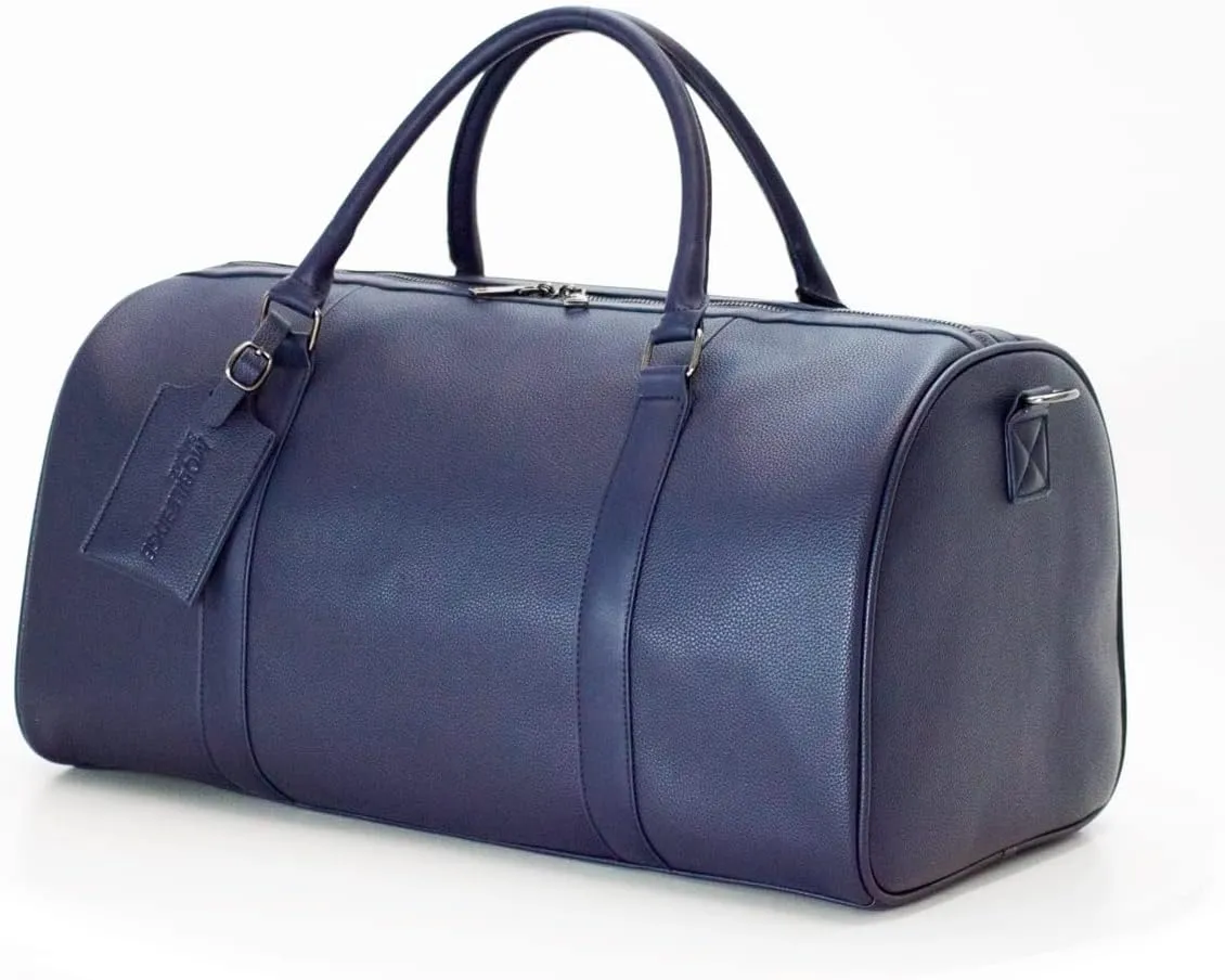 Mobile Edge Deluxe Travel Duffel Bag for Men and Women, Vegan Leather, Gym, Overnight, Weekender, Carry-On Size