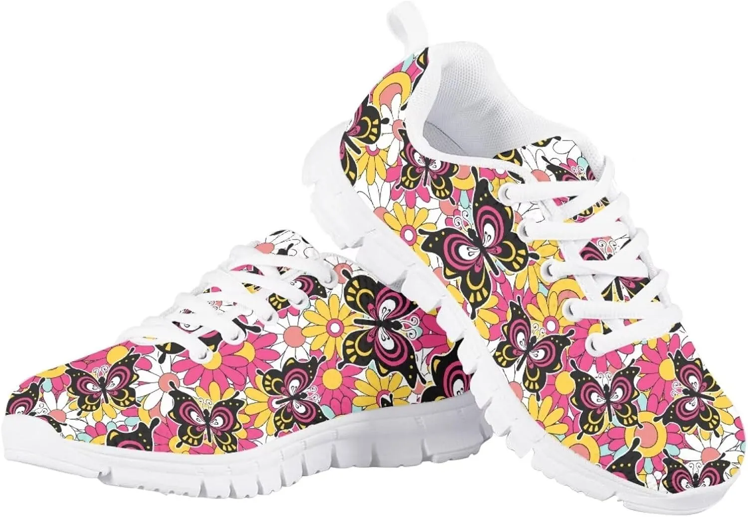 Modysero Girls Athletic Sneaker Lightweight Lace Up Tennis Shoes for Girls Park Outdoor Jogging Walking Running Shoes