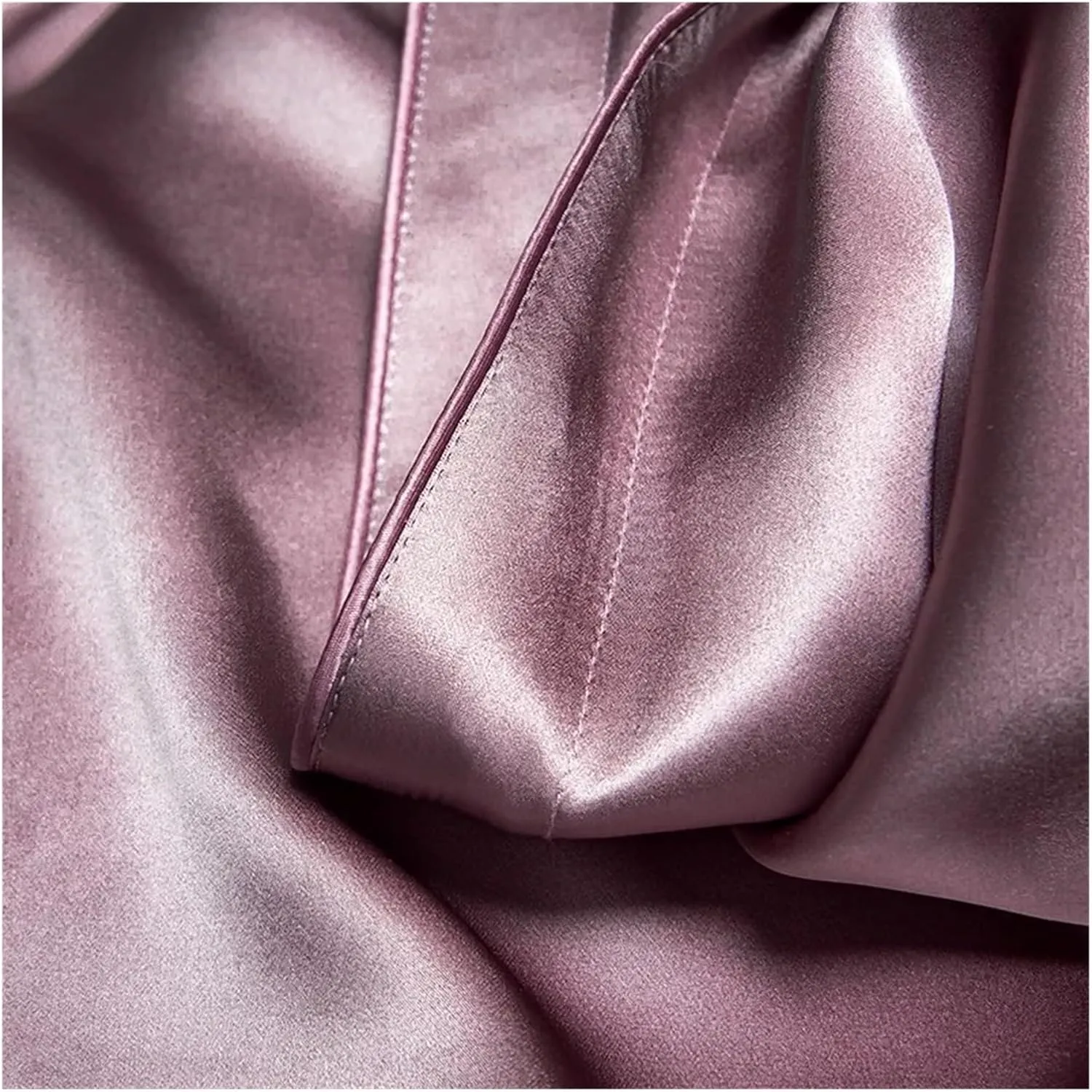 Mulberry Silk Duvet Cover, Silk Bedding, Comfortable and Soft Duvet Cover Set, 1 Bed Duvet Cover 1 Bed Sheet 2 Pillowcases,Bedding (B Twin)