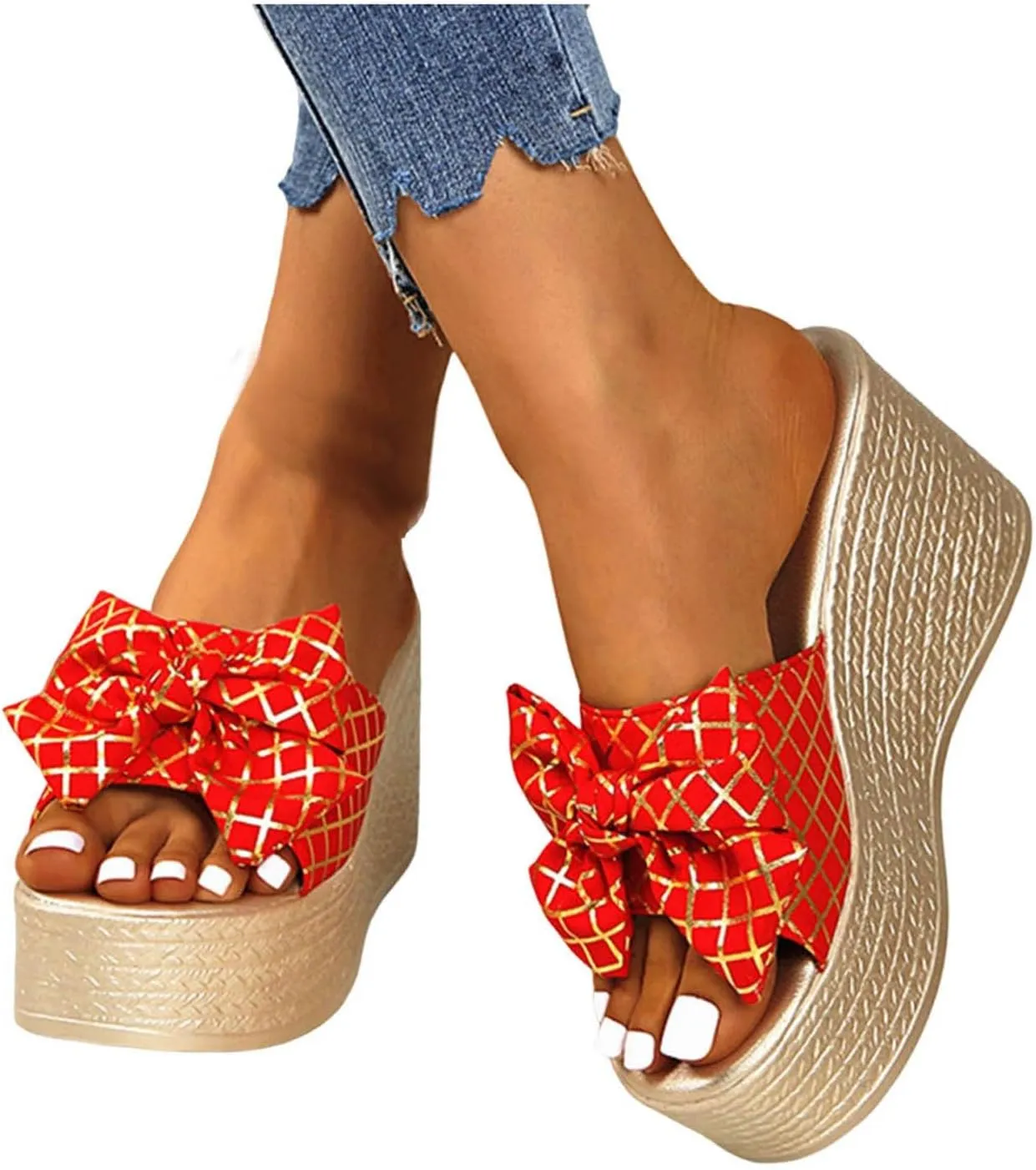 Mules for Women Heel Sandals Summer Dressy Platform Shoes High Heels Slip-On Arch Support Slides Wedge Sandals 2025
