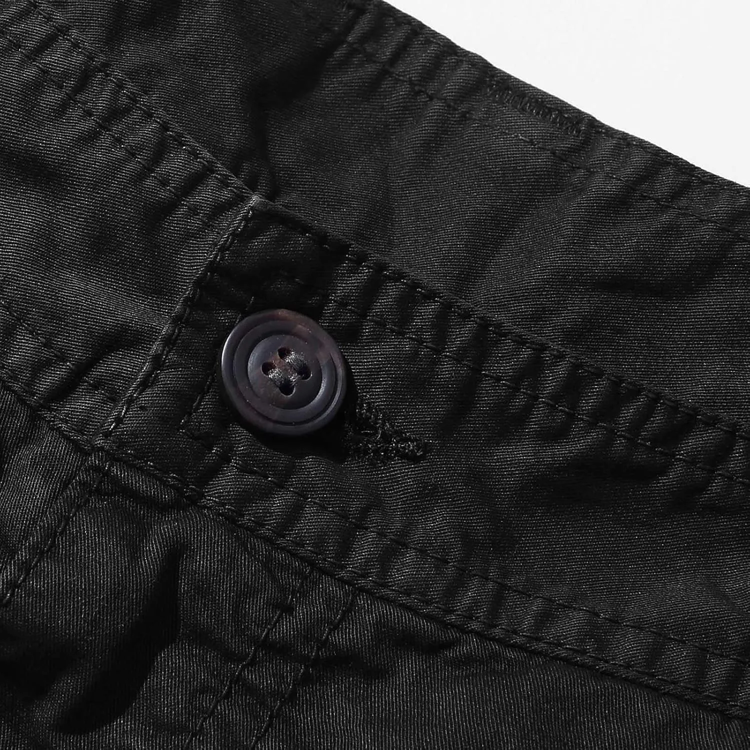 Muscularfit Mens Cotton Shorts Flat-Front Cotton Multi Pockets Cargo Short Solid Buckle Zipper Fashion Utility Tooling Shorts