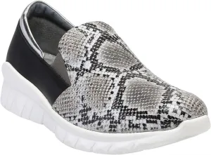 NAOT Footwear Women's Titan Slip On Shoe Gray Cobra Lthr/Black Combo 9 M US