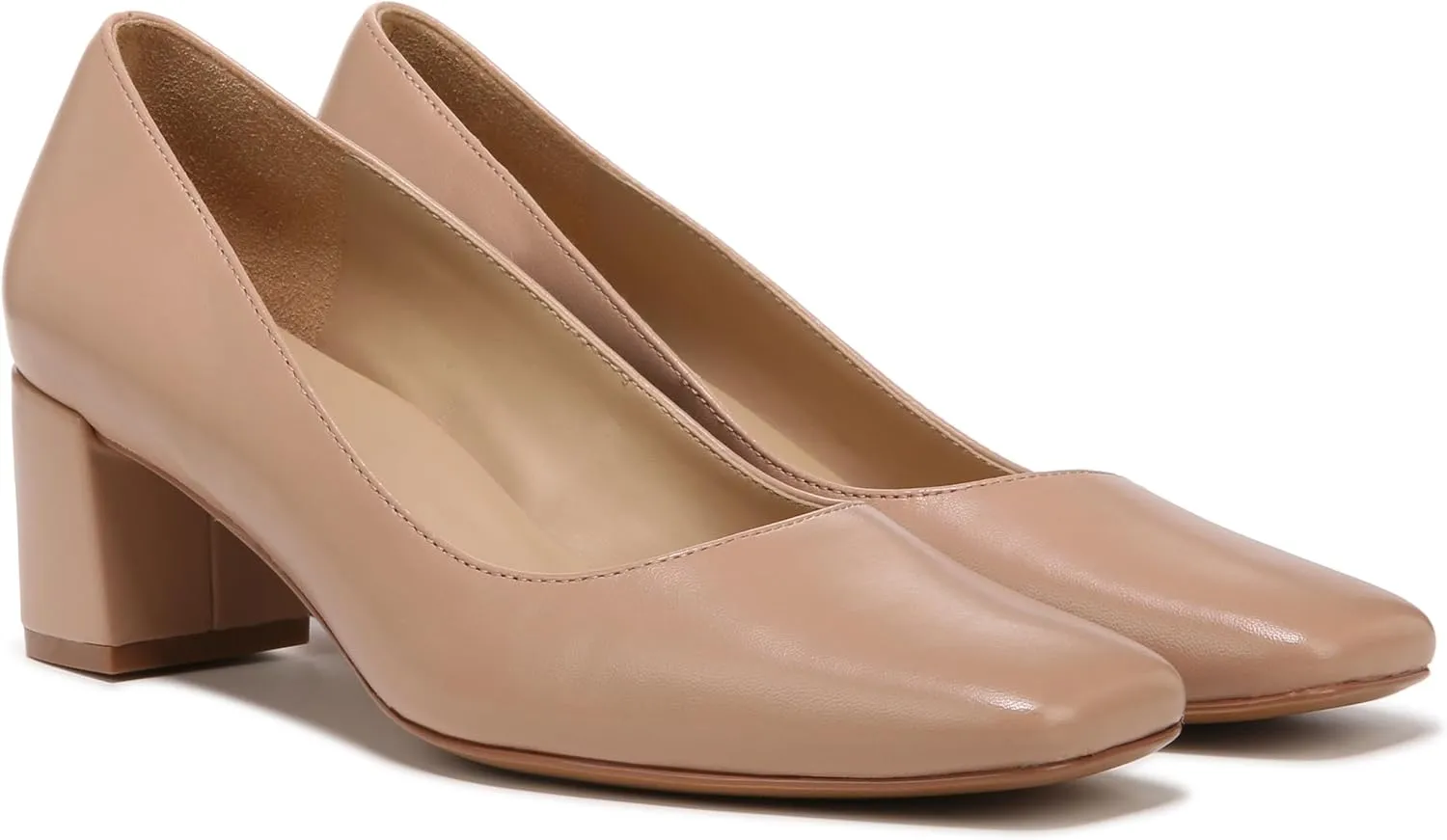Naturalizer Women's Karina Low Block Heel Square Toe Pump