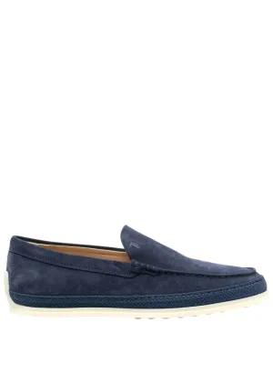 Navy Blue Calf Leather Loafer