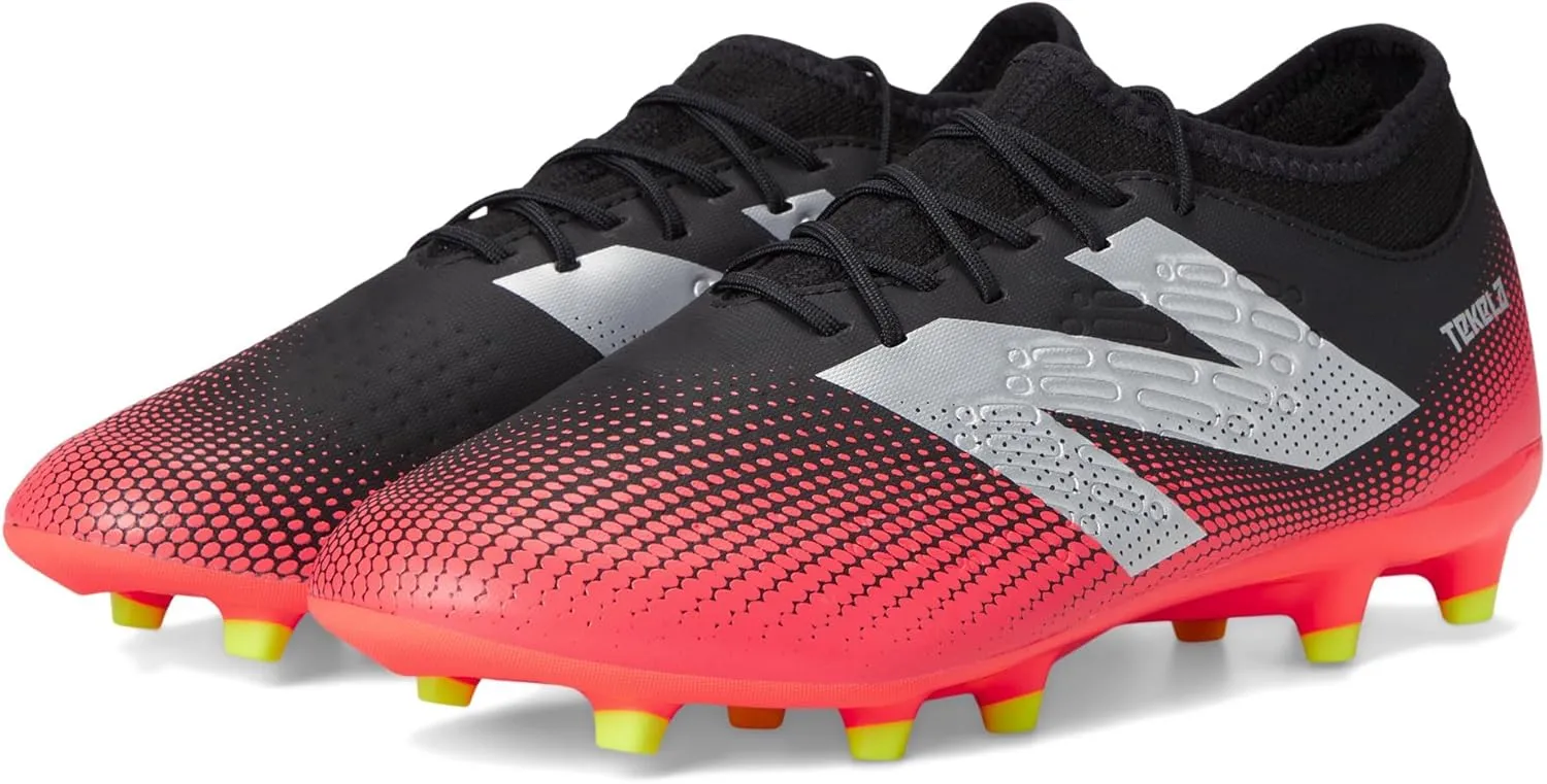 New Balance Unisex Tekela Magique FG V4  Soccer Shoe, Black/Energy Red/Hi-Lite, 6.5 US Men