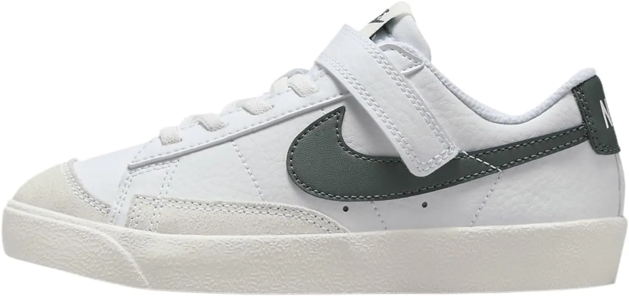 Nike Blazer Low '77 Little Kids' Shoes (DA4075-124, White/Sail/Vintage Green) Size 12