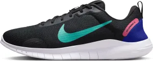 Nike Flex Experience Run 12 Men's Road Running Shoes (DV0740-005, Black/White/Concord/Green Frost) Size 14