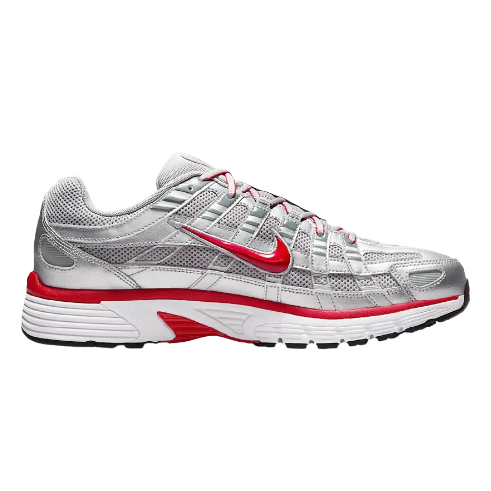 Nike P-6000 Metallic Silver Gym Red