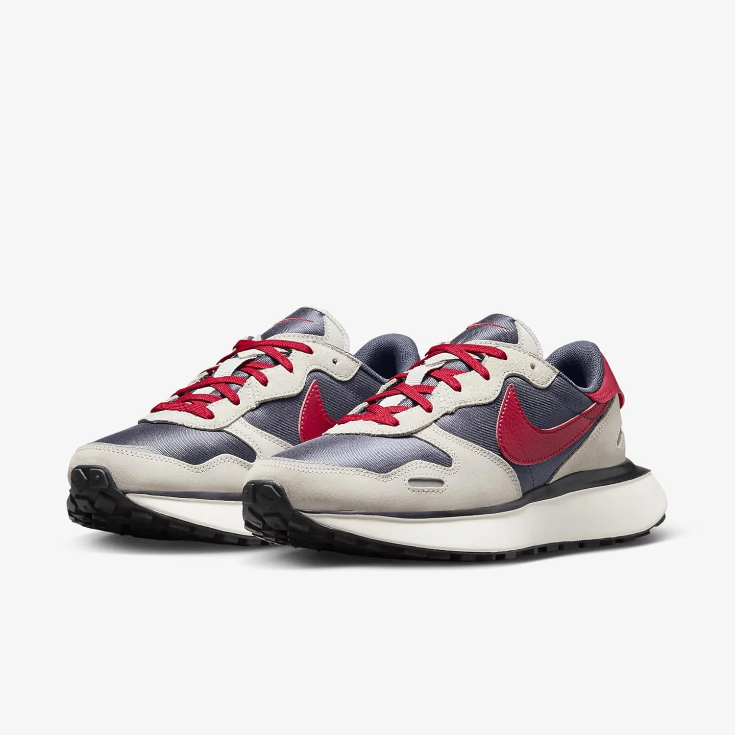 Nike Phoenix Waffle Women's Shoes (FD2196-400, Thunder Blue/Photon Dust/Wolf Grey/Gym Red)