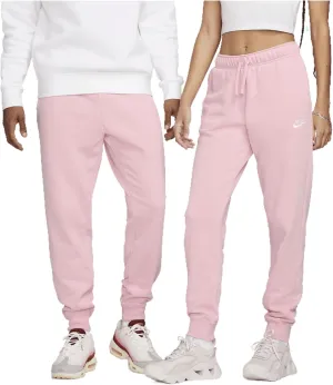 Nike Sportswear Club Fleece Women's Mid-Rise Joggers (DQ5191-690, Medium Soft Pink/White)