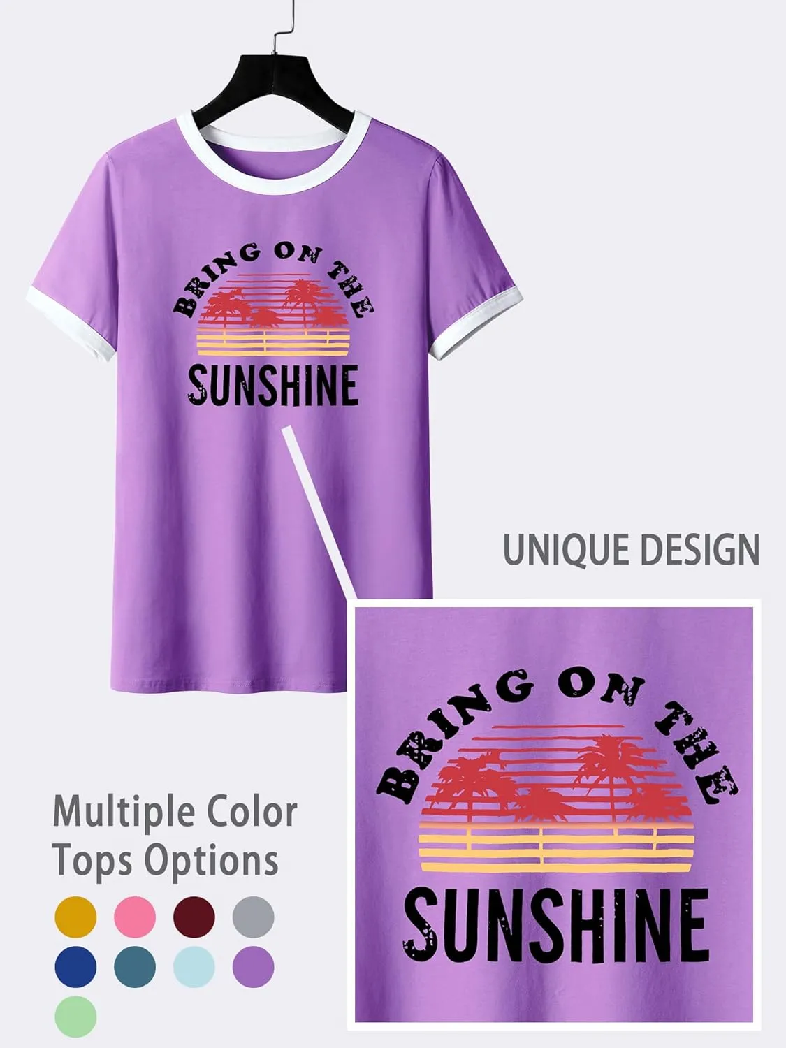 Nlife Bring On The Sunshine Graphic Long Sleeves Tees Blouses for Women Tops Sweaters for Women