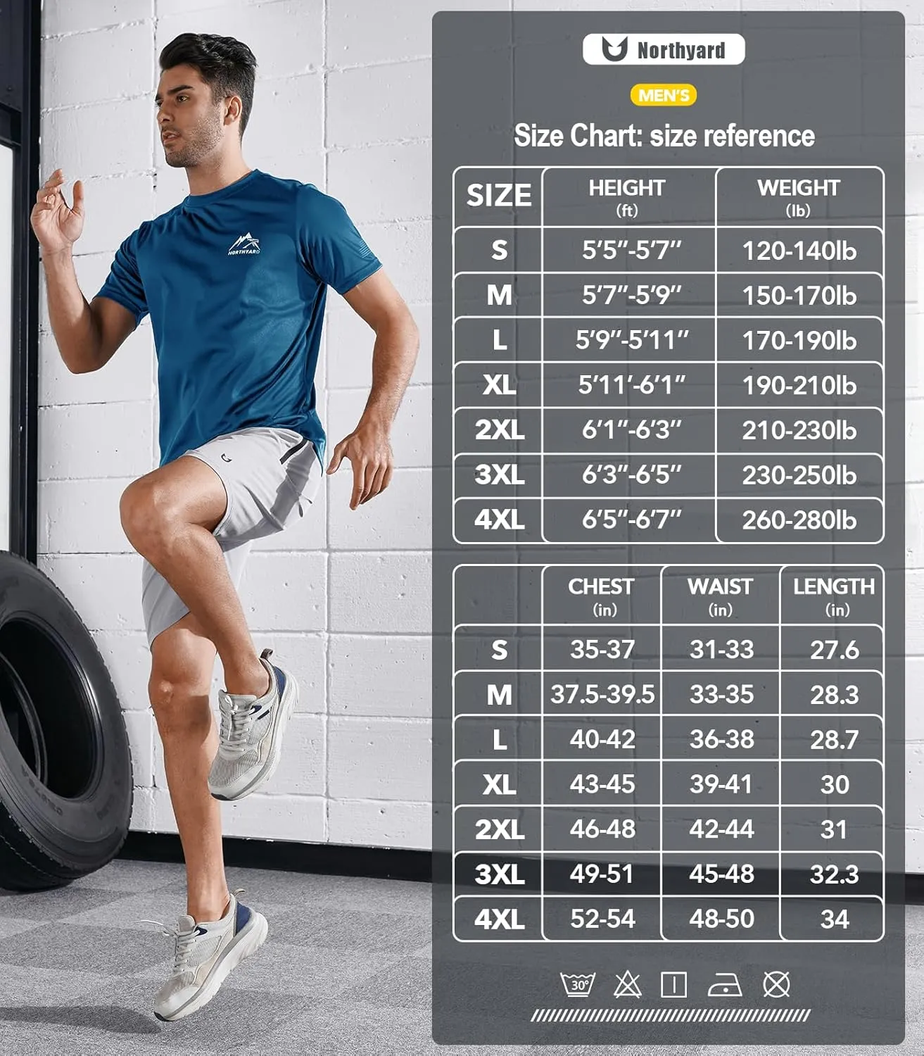 NORTHYARD Men's UPF 50  Sun Protection Shirts Swim SPF UV Quick Dry Short Sleeve T-Shirts for Athletic Fishing Rash Guard