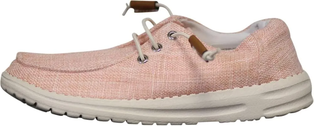 NORTY Unisex Kids Casual Boat Shoes - Slip-On Lace-Up Loafers for Boys and Girls - Lightweight Design