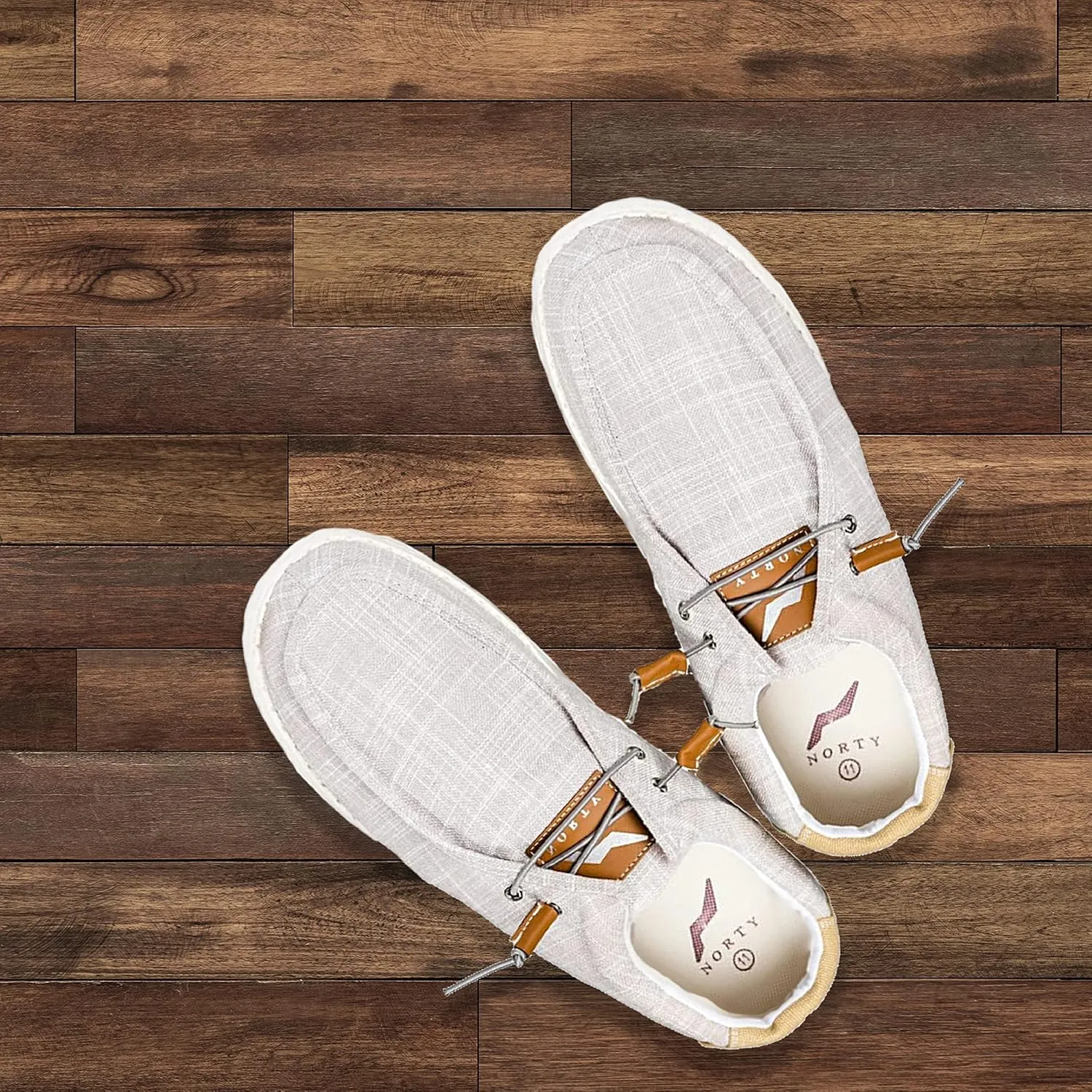 NORTY Unisex Kids Casual Boat Shoes - Slip-On Lace-Up Loafers for Boys and Girls - Lightweight Design