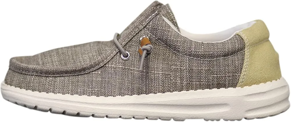 NORTY Unisex Kids Casual Boat Shoes - Slip-On Lace-Up Loafers for Boys and Girls - Lightweight Design