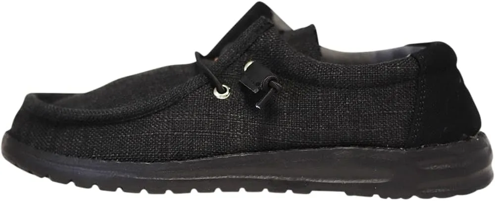 NORTY Unisex Kids Casual Boat Shoes - Slip-On Lace-Up Loafers for Boys and Girls - Lightweight Design