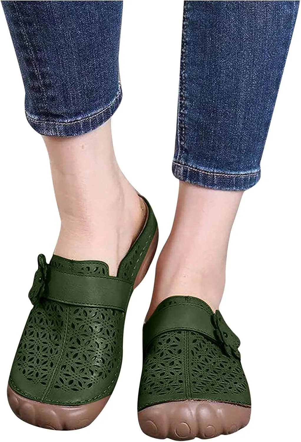oiangi Clogs for Womens Summer Sandals,Fashion Backless Non Slip Outdoor Slippers Soft Comfortable Casual Beach Shoes
