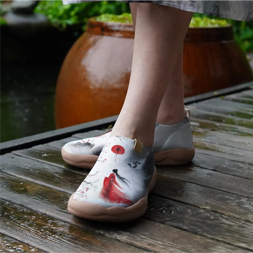 Onehorse Women's Sneakers Casual Travel Shoes Slip-On Lightweight Comfortable Artistic Flowers Loafers
