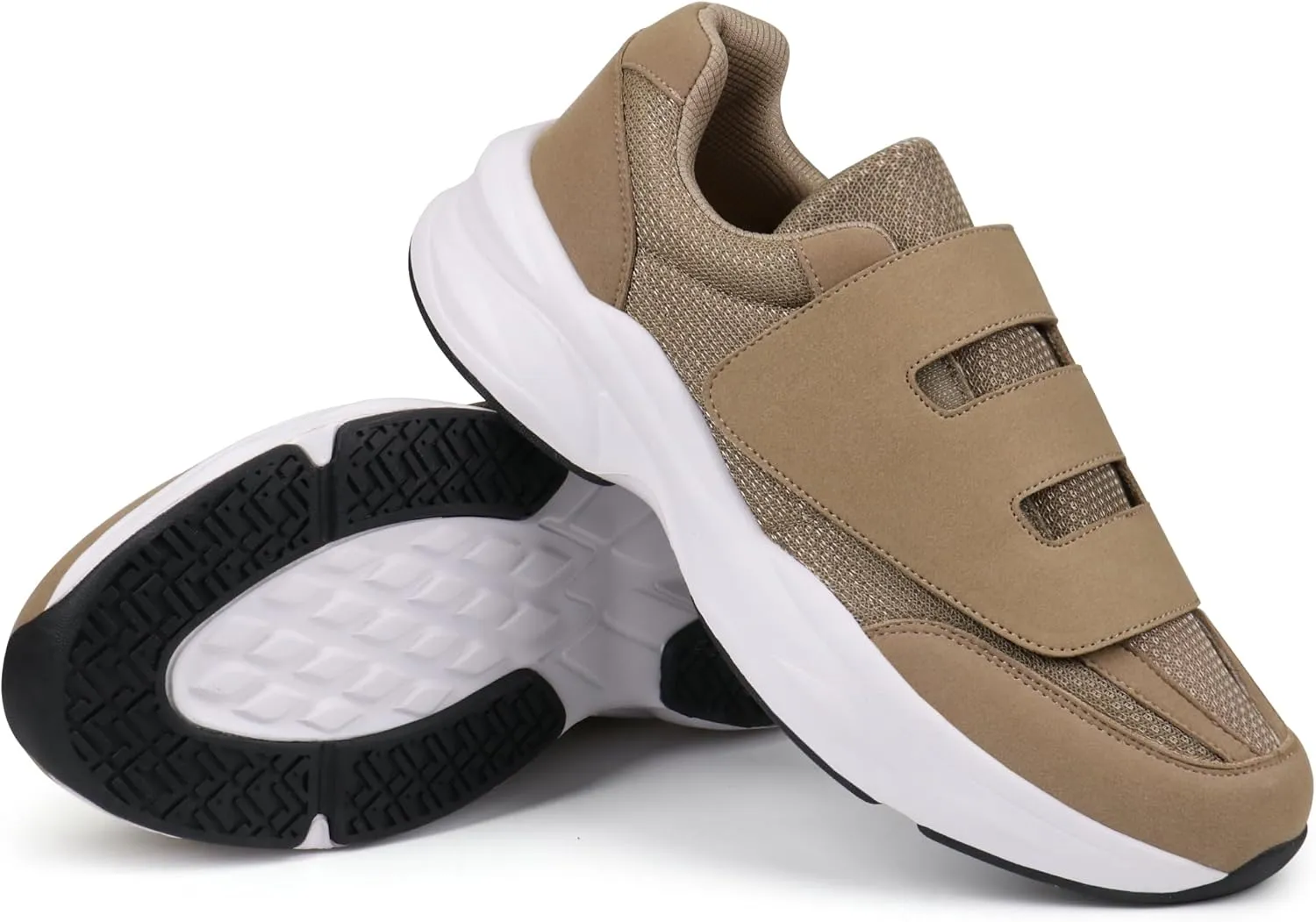Ortho rest Men Diabetic Walking Shoes Swollen Feet Shoe with Adjustable Closure