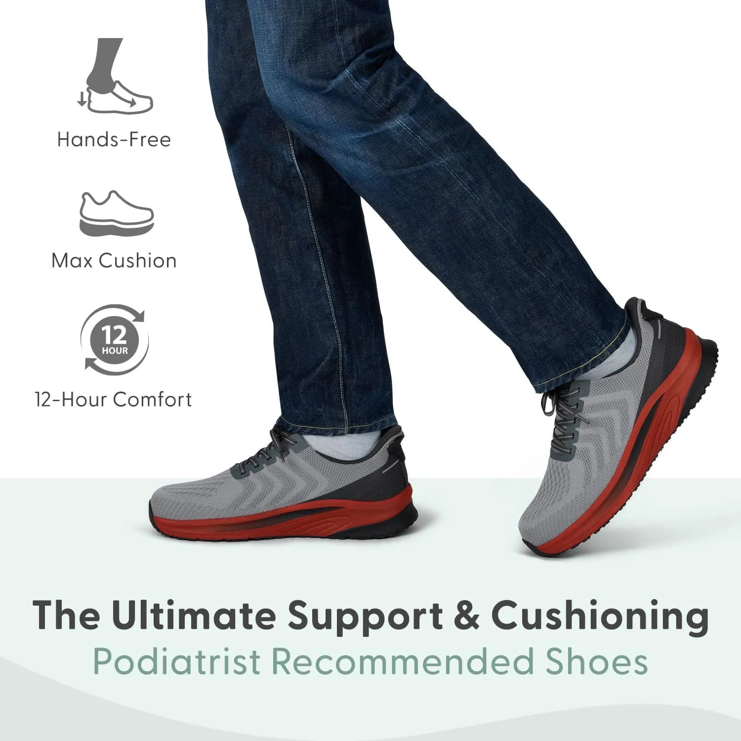 Orthofeet Men's Orthopedic Hands-Free Tilos Slip-On Sneakers