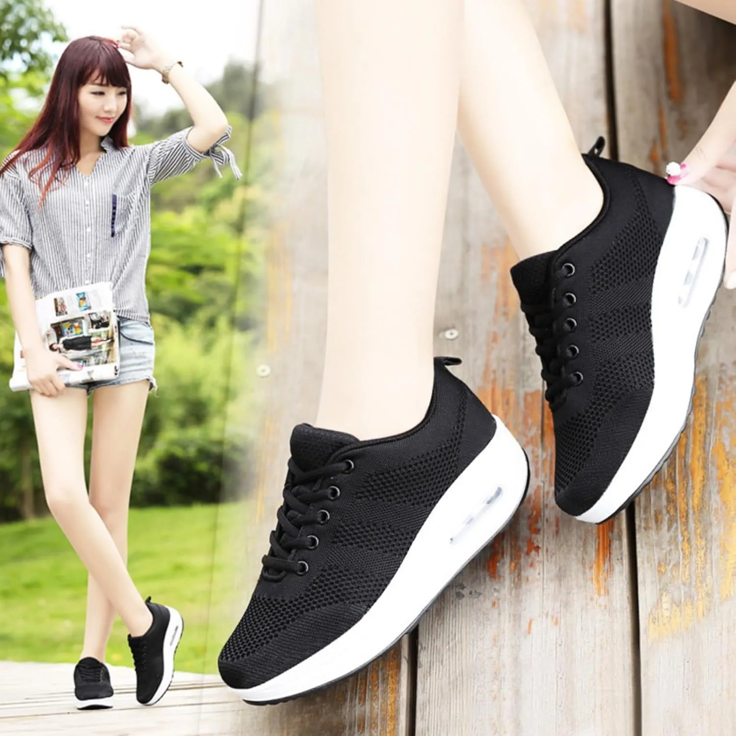 Orthopedic Shoes for Women, Womens Slip on Non Slip Work Shoes Comfortable Air Cushion Sneakers with Arch Support