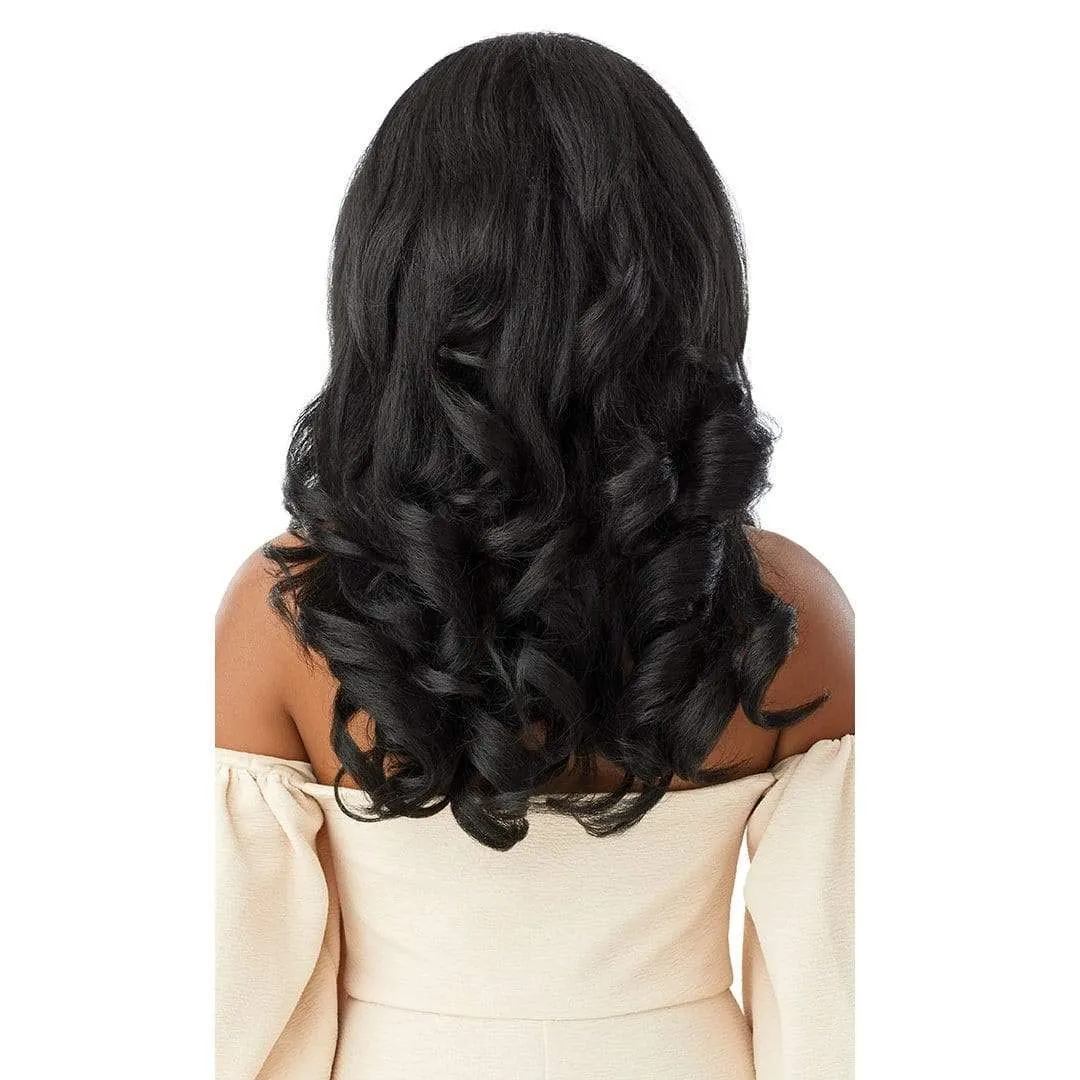 Outre Quick Weave Self Styled in 60 Seconds Neesha Soft & Natural New Half Wig Cap Laysflat Requires Less Leave Out NEESHA H301 (DR2/CINSP)