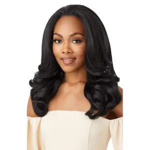 Outre Quick Weave Self Styled in 60 Seconds Neesha Soft & Natural New Half Wig Cap Laysflat Requires Less Leave Out NEESHA H301 (DR2/CINSP)