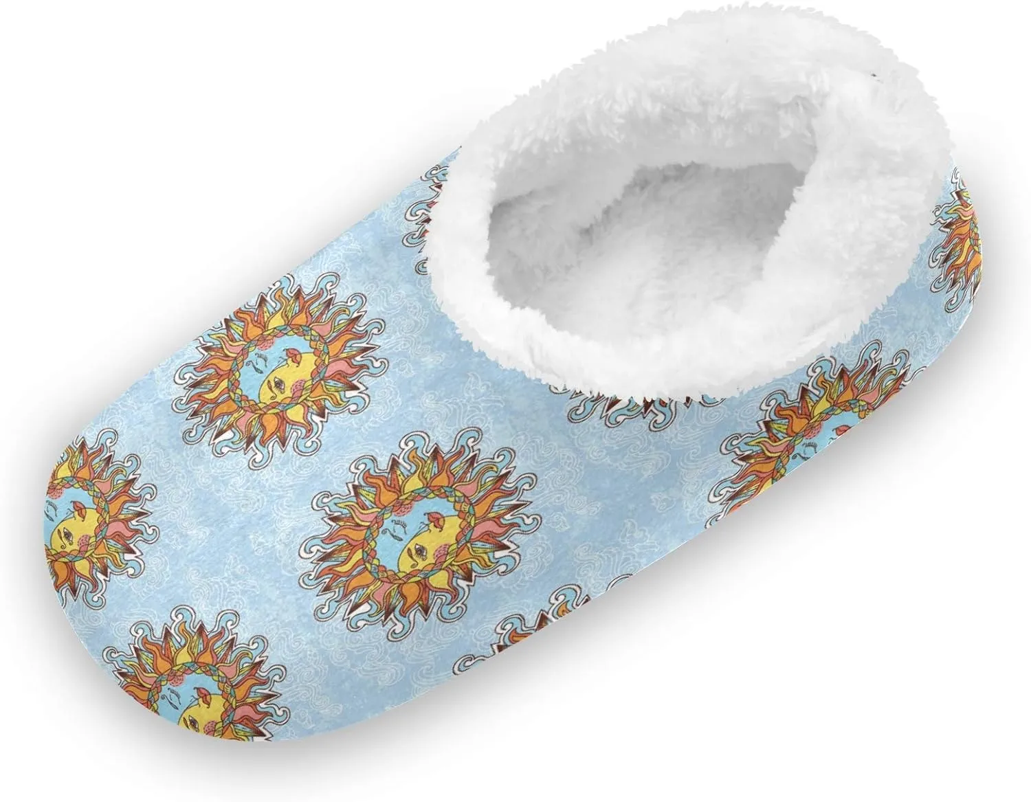 Oyihfvs Unisex Fuzzy House Slippers Memory Foam Warm Slip Shoes Fur Lining M-XXL