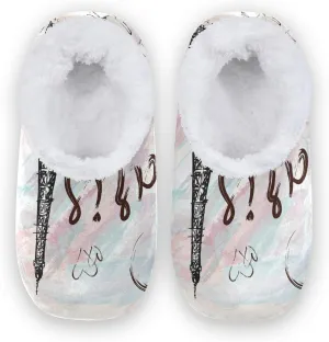 Oyihfvs Unisex Fuzzy House Slippers Memory Foam Warm Slip Shoes Fur Lining M-XXL