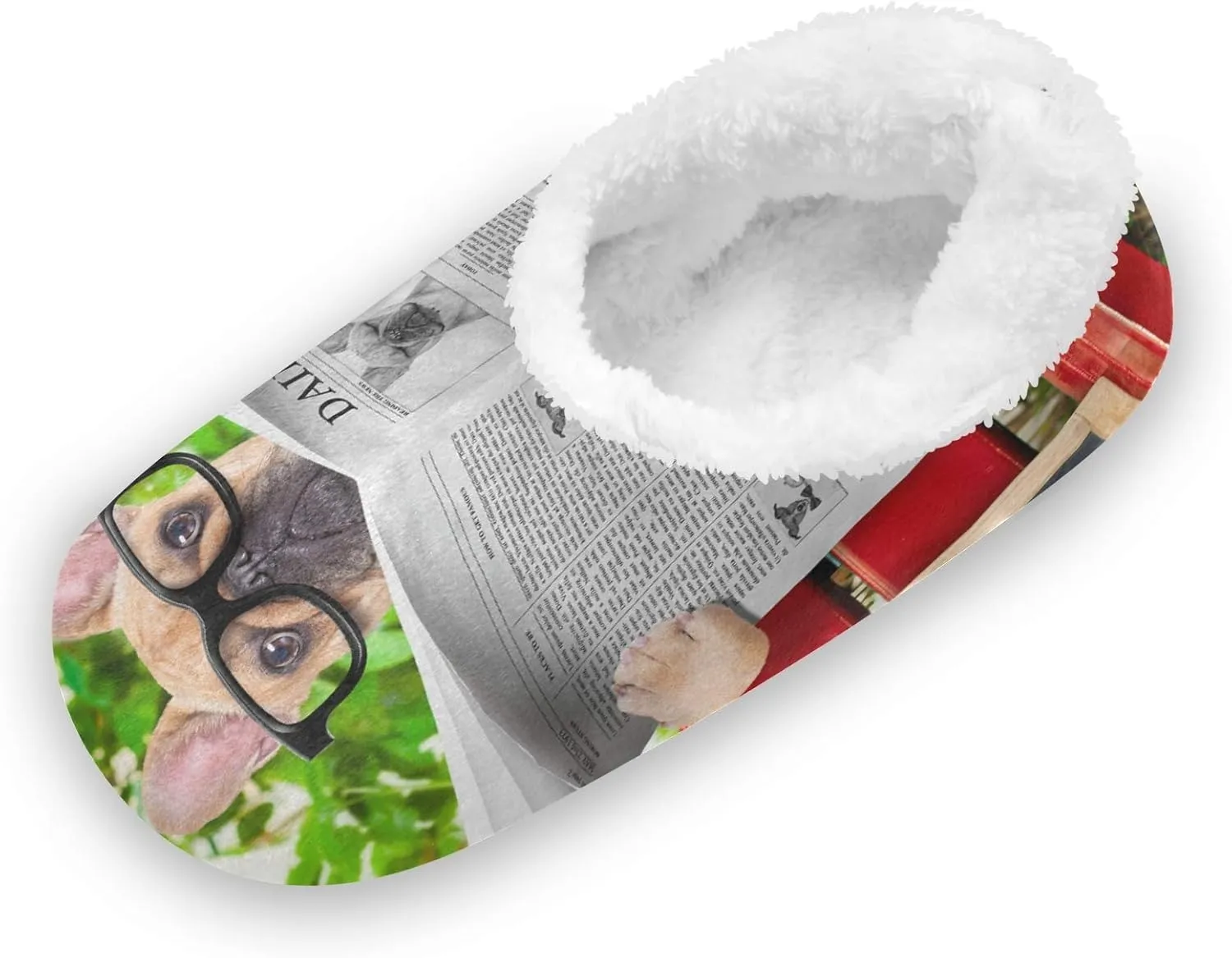 Oyihfvs Unisex Fuzzy House Slippers Memory Foam Warm Slip Shoes Fur Lining M-XXL