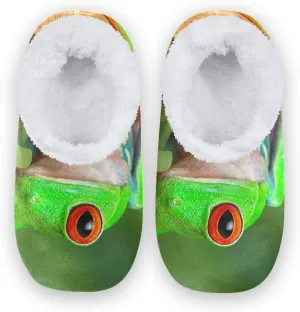 Oyihfvs Unisex Fuzzy House Slippers Memory Foam Warm Slip Shoes Fur Lining M-XXL