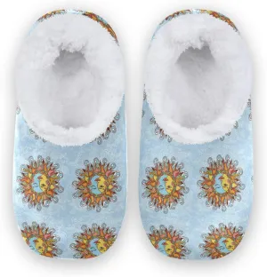 Oyihfvs Unisex Fuzzy House Slippers Memory Foam Warm Slip Shoes Fur Lining M-XXL