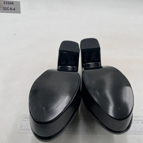 Pazzion Womens Comfy Thick Platform Closed Rounded Toe Clogs Mules Black Shoes