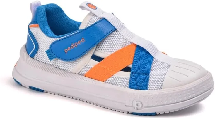 pediped Flex Mercury First Walker Shoe, White, 2 US Unisex Little Kid