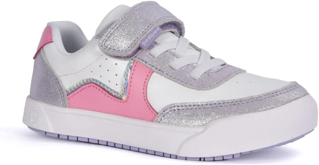 pediped Flex Muncy First Walker Shoe, White, 11 US Unisex Little Kid