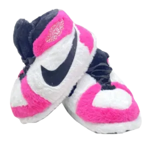 Pink Plush Check Sneakers