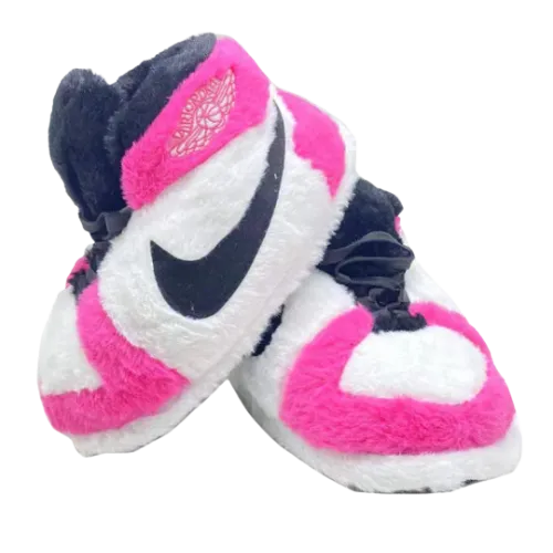 Pink Plush Check Sneakers