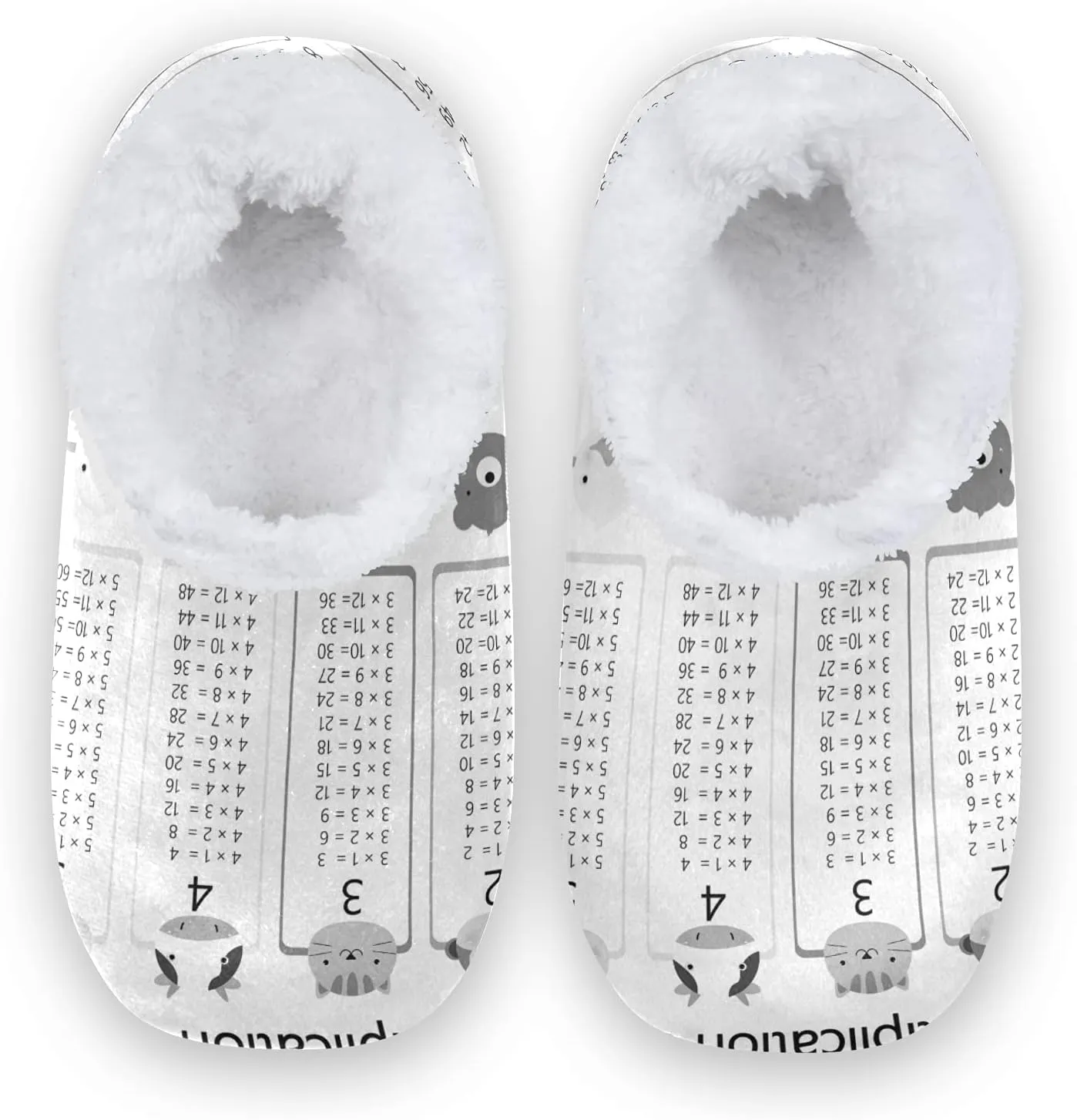 Poeticcity Unisex Fuzzy House Slippers, Warm Fur Lining Shoes, Non-Slip Memory Foam Slippers M-XXL