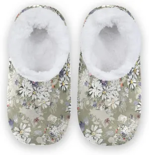 Poeticcity Unisex Fuzzy House Slippers, Warm Fur Lining Shoes, Non-Slip Memory Foam Slippers M-XXL