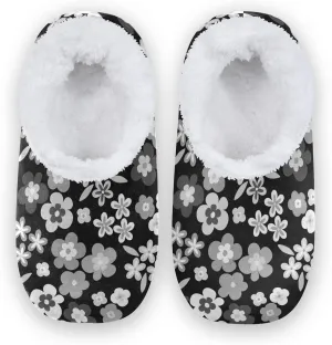 Poeticcity Unisex Fuzzy House Slippers, Warm Fur Lining Shoes, Non-Slip Memory Foam Slippers M-XXL