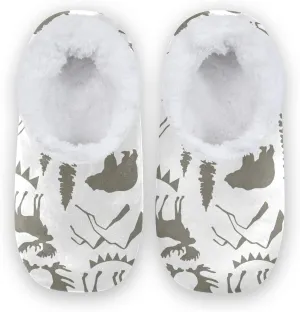 Poeticcity Unisex Fuzzy House Slippers, Warm Fur Lining Shoes, Non-Slip Memory Foam Slippers M-XXL